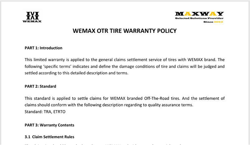 WEMAX WARRANTY English