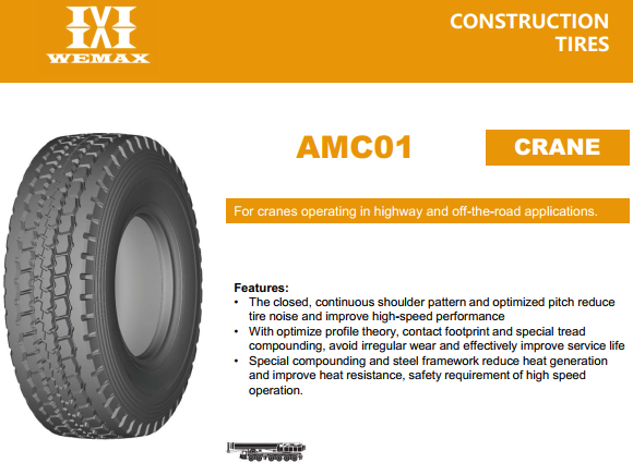 WEMAX TIRE - MOBILE CRANE STAR TIRE -AMC01