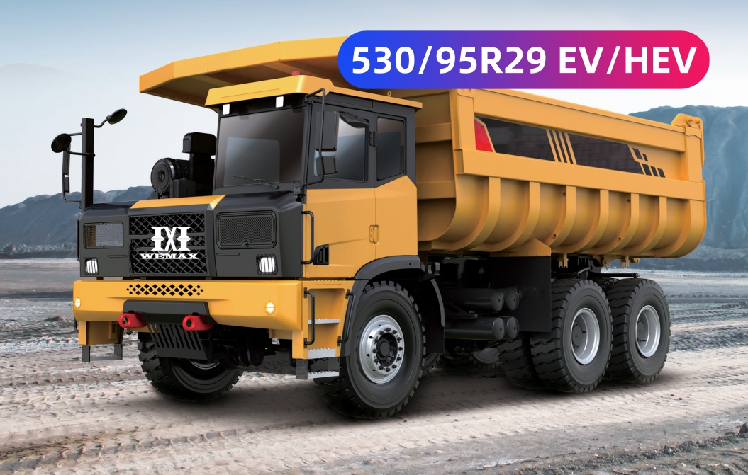 WEMAX TIRE - 530/95R29 E4 tire for EV & HEV widebody dump truck!